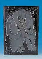 ROSENTHAL-JAHRESTELLER, KüNSTLERENTWURF 1981, HAP GRIESHABER, DAS PAAR, 1494/3000, GLAS, 44 X 31 CM, IM HOLZKASTEN