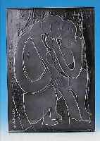 ROSENTHAL-JAHRESTELLER, KüNSTLERENTWURF, 1981, HAP GRIESHABER, DAS PAAR, 1495/3000, GLAS, 44 X 31 CM, IM HOLZKASTEN