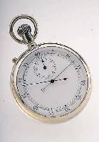 STAFFER, FILS & CIE. EINHANDSTOPPER MIT SCHLEPPZEIGERFUNKTION, SCHWEIZ UM 1885, NICKEL, BEIDS. VERGL. (BODENGLASR. AUF KD.- WUNSCH ...