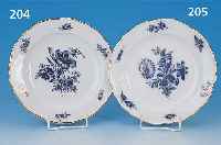 ZIERTELLER, MEISSEN, UM 1860-80, PORZELLAN, BLAUE BLUMENMALEREI, MITTIG GROSSES BOUQUET, AM RAND STREUBLUMEN U. INSEKTEN, GOLDGEHöHT, ...