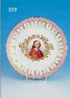 TELLER, SEVRES, 1848, PORZELLAN, RüCKSEITIG BEZ. MAZARIN,D.24 CM, SEHR FEINE BEMALUNG, SCHöNE GOLDSTAFFAGE