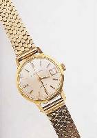 ETERNA MATIC DAMENARMBANDUHR SAHIDA, SCHWEIZUM 1968, METALL, STARKE GG-AUFLAGE, EDELST.- BODEN GEDR., NEUTR. GG 750/000-GLIEDERBAND, BLATT VERS., ...