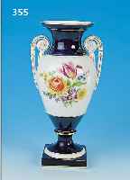 DOPPELHENKELVASE, MEISSEN, MITTE 20. JH., PORZELLAN, H. 31 CM, GROßE BLUMENBOUQUETMALEREI, RüCKSEITIG ...
