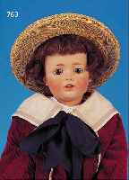 PORZELLANKOPFPUPPE, KESTNER JDK 260, UM 1914/ 15, FEINE, AUSDRUCKSVOLLE BEMALUNG, FESTE ZUNGE, MODELLIERT OFFENER MUND, VIER ZäHNCHEN OBEN, ...