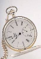 SINN HERRENTASCHENUHR JUBILäUMS-SAVONETTE, REF.-NR. 5029, DEUTSCHLAND/SCHWEIZ UM 1996, STERLINGSILBER RHOD., EMAILFARB. KONTRAST- ZIFFERBL., ...