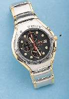 CITIZEN ARMBANDCHRONOGRAPH ECODRIVE DUO/WR100, JAPAN UM 1998, EDELST. MATT., EDELST.-BAND M. SICHERHEITSFALTSCHL., LüNETTE AUßEN SOWIE BANDTEILE ...