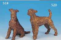 WIENER BRONZE, , STEHENDER TERRIER, H. CA. 11 CM, EIN BEIN AN DER BOSSIERNAHT LOSE