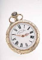 SYSTEM ROSKOPF PATENT HERRENTASCHENUHR URANIA, SCHWEIZ UM 1908, NICKEL, RAND RELIEFIERT, BODEN BLüTENDEKOR, JUGENDSTIL, PERF. EMAILBL.,SIGN., ...