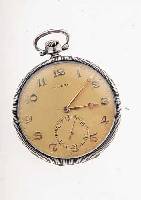 ZENITH HERRENTASCHENUHR LEPINE, REF.-NR. 3358825, SCHWEIZ UM 1930, 800ER TULASILBER, RAND RELIEFIERT, VERG. METALLBL., KL. SEK. TEILVERT., ...