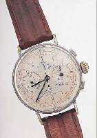 OPAL ARMBANDCHRONOGRAPH, REF.-NR. 119913, SCHWEIZ UM 1948, METALL VERCHR., BODEN U. GLASR. GEDR., FRüHES LANDERON-KAL. (3-DRüCKER-PRINZIP), ...