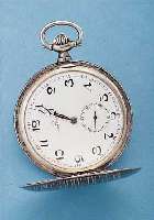 OMEGA HERRENTASCHENUHR SAVONETTE, REF.-NR. 7061508, SCHWEIZ UM 1925, 900ER TULASILBER, BEIDS. STREIFENDEKOR, RAND IM MäANDERMUSTER, ...