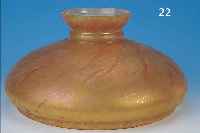 LAMPENSCHRIM, ÖSTERREICH, LöTZ, UM 1900, OPALINER INNENüBERFANG, PAPILLONDEKOR, LüS- TRIERT, H. CA. 20 CM, D. CA. 40 CM, MIN. BEST. AM ...