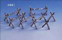 17 MESSERBäNKCHEN, FRANKREICH UM 1900, METALL VERSILBERT, BAMBUSDEKOR, L. CA. 7 CM, JAPONISIERENDER JUGENDSTIL