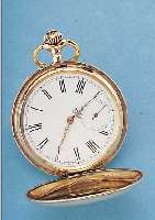 SAVONETTE HERRENTASCHENUHR, SCHWEIZ UM 1914,ROSE-G. 585/000, BEIDE SCHALEN SYM. GUILL., MONOGR. "JZ", EMAILBL., ZEIGERSTELLSCHIEBER ...