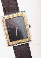 OMEGA HERRENARMBANDUHR DE VILLE, EDELST., LüNETTE M. GG-EINLAGE MATT., AUF GEDR. BODEN GOLDSYMB. DE VILLE, BLATT FL., AUFGEL. GOLD- ...