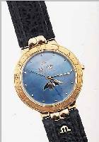 MAURICE LACROIX HERRENARMBANDUHR VOLLKALENDER, REF.-NR. 918136, SCHWEIZ UM 1995, METALL HARTVERG., MINERALFLACHGL., ...