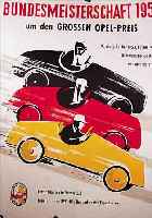 WERBEPLAKAT, DEUTSCH, 1953, DEUTSCHES SEIFENKISTEN-DERBY BUNDESMEISTERSCHAFT UM DEN GROßEN OPAL-PREIS, CA. 84 X 59 CM, RäNDER LEICHT ...