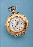 MOZART DAMENTASCHENUHR, REF.-NR. 4176, SCHWEIZ UM 1900, RG 585/000, PERF. EMAILBL., BODEN GUILL., BLüTENGRAV., MONOGR.-SPIEGEL FREI, ...