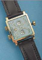 DOMATIC-SCORE ZäHLER IN FORM EINER ARMBANDUHR, LEDERB., SCHWEIZ UM 1948, EZ 2