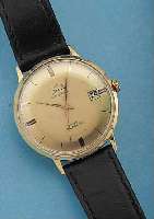 ZICO HERRENARMBANDUHR AUTOMATIK, SCHWEIZ/ DEUTSCHLAND UM 1964, GG 585/000, BODEN GEDR., 2-FARB. VERS. BLATT, ETA BASISKAL. 2522, 25 ST., ...