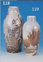 VASE, J & C, COPENHAGEN, UM 1904/05, PORZELLAN, HANDBEMALT, LANDSCHAFTSDEKOR MIT BäUMEN, H. 35 CM