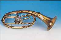 TUBA, UM 1920, L. 75 CM, MIT MUNDSTüCK U. TASCHE, ALTERSBED. GUTER ZUSTAND