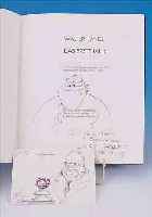 HANEL, WALTER: DAS ERSTE JAHR, POLITISCHE KARIKATUREN AUS DEM JAHR EINS DER DEUTSCHEN EINHEIT 1990-1991, VORSATZBLATT MIT WIDMUNG UND ...