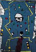 JANSSEN, HORST, 1929-1995, SPIELTISCH-GEPLANTE VARIATION, FARBHOLZSCHNITTHANDSIGN. UND DAT. 61, (DER DRUCKSTOCK WURDE BEREITS 1961 ...