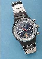 KONVOLUT: 2 CITIZEN ARMBANDCHRONOGRAPHEN, REF.-NR. 8100A, JAPAN UM 1970, EDELST., 1X GRAU NACHLACKIERT, 1X PULTFORM, 23 ST., STOß- GES., TAG ...