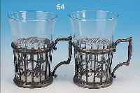 HENKEL-GLäSER, COCA-COLA, ENGLAND, UM 1915/20, HALTERUNGEN METALL MIT SCHRIFTZUG COCA-COLAIN DURCHBRUCHARBEIT, ORIGINALGLASEINSäTZE MIT MIT ...