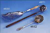 BRANNTWEINLöFFEL, DäNEMARK UM 1760, SILBER, GEPRüFT, GRAVIERT, MEISTERMARKE SE - UNGEDEUTET, ALTE LöTSTELLE ORIG. HOLZGRIFF, L CA. 33 ...