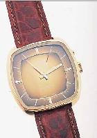 VULCAIN ARMBANDWECKER CRICKET, REF.-NR. S2313B, SCHWEIZ UM 1969, METALL HARTVERG., EDELST.-BODEN GEDR., MINERALFLACHGL., 2-TEIL. GEST. BLATT ...