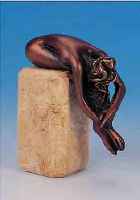 SKULPTUR, BRUNO BRUNI, IRIDE, PARFUMEDITION LES BEAUX ARTS, MIT SOCKEL, H. CA. 12 CM BRONZE, SIGN. UND NUM. 2881/14999