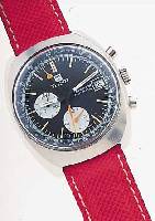 TISSOT ARMBANDCHRONOGRAPH NAVIGATOR, REF.-NR4501, SCHWEIZ UM 1972, EDELST., BODEN GESCHR.,60-MIN.- U. 12-STD.-STOPPZäHLER, DATUM, KON- ...