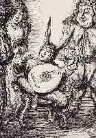 WEBER, A. PAUL, 1893-1980, LOB DER DAMEN, LITHOGRAPHIE AUF VELIN, IM STEIN SIGN. UND MITROTEM STEMPEL DER CLAN-PRESSE VERSEHEN, CA. 28.5 X 20.2 ...
