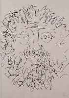 SEITZ, GUSTAV, 1906 MANNHEIM-1969 HAMBURG, KOPF EINES MANNES, LITHOGRAPHIE, RE. U. HAND- SIGN., CA. 25 X 23 CM