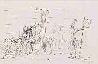 SLEVOGT, MAX, 1868-1932, ZWEI LITHOGRAPHIEN AUS: CORTEZ: DIE EROBERUNG MEXIKOS, VON 1915-18, AUF CHINAPAPIER, BLATTGR. JE CA. 33 X 25.5 ...