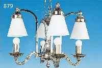 DECKENLAMPE, UM 1935/38, METALLMONTUR, ABSTRAKT FLORALER DEKOR, VIER BRENNSTELLEN, MILCHGLASSCHIRME, ELEKTR., L. KORRODIERT, H. CA. 40 ...