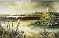 UNBEKANNTER NORDDEUTSCHER MALER, 50ER JAHRE, NORDDEUTSCHE KüSTENLANDSCHAFT, ÖL/LWD, UN- SIGN., CA. 60 X 90 CM, R.