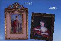 MINIATUR, DEUTSCH UM 1900, DARSTELLUNG EINER DER LUCRETIA (?), GOUACHEMALEREI NACH ALTEM VORBILD, GUTES INKARNAT, REST., METALL- STANDRAHMEN ...