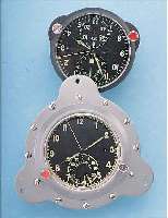 KONVOLUT: 2 POLJOT EINBAUCHRONOGRAPHEN, SOWJETUNION, 1X FüR TORPEDO U. U-BOOTE, 60- MIN.-STOPPZäHLER, UNR.-STOPP, EINBAUD. CA. 95 MM, ...
