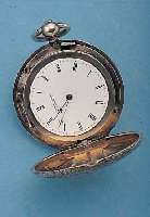 ROELANDTS RENICAUX A BRUXELLES HERRENTASCHEN- UHR, SILBER, RUNDUMGRAV., LINSENFORM (SAVONETTE), SCHLüSSELAUFZUG, EMAILBL. M. FEINER ...