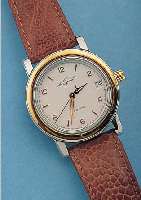 LE GUET HERRENARMBANDUHR, REF.NR. 2660/0389,STAHL/GG 750/000, AUTOMATIK, WERKS. Z.T. VER- GL., ANZ. V. STD., MIN., ZENTRALSEK., TAG, DAT., MONAT ...