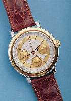 LE GUET HERRENARMBANDUHR, REF.NR. 2630-0417,STAHL/GG 750/000, AUTOMATIK, WERKS. Z.T. VER- GLAST, DAT.-ANZEIGE AUF ZIFFERBL.-AUßENKRANZ, ANZ. V. ...