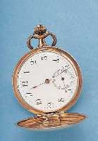 ANDREAS HUBER HERRENTASCHENUHR SAVONETTE, REF.-NR. 164903/9, SCHWEIZ/DEUTSCHLAND UM 1915, RG 585/000, BEIDE SCHALEN SYM. GUILL., ...