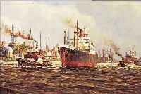 MEYER NIETING, K., HAMBURGER HAFEN, ÖL/LWD.,SIGNIERT, 70 X 100 CM, R.