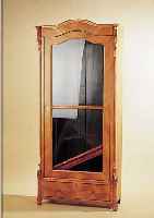 SCHRANK, WOHL DEUTSCH, UM 1850, WEICHHOLZ/ NUßBAUMFUNIER, EINTüRIG, ZWEI SCHUBLADEN, GEBRAUCHSSCHäDEN, OHNE SCHLüSSEL, M: 178X83X37CM