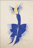 WITTOP, FREDDY, 1886-1935, FRAU IM ABENDKLEID, GOUACHE AUF PAPIER, RE. U. HANDSIGN.,BEZ.: ROBE TAFFETAS ET PLUMES ...