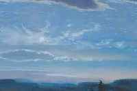 UNTERSEHER, FRANZ-XAVER, 1888 GöPPINGEN-1954 KEMPTEN, DYNAMISCHE WOLKENFORMATIONEN üBER WEITER LANDSCHAFT, ...