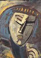 PESCHKE, CHRISTIAN, GEB. 1946 IN SäCKINGEN, FRAUENKOPF, ÖL/MALKARTON, VON 1992, LI. U. SIGN., CA. 46 X 40 CM, R.